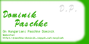 dominik paschke business card